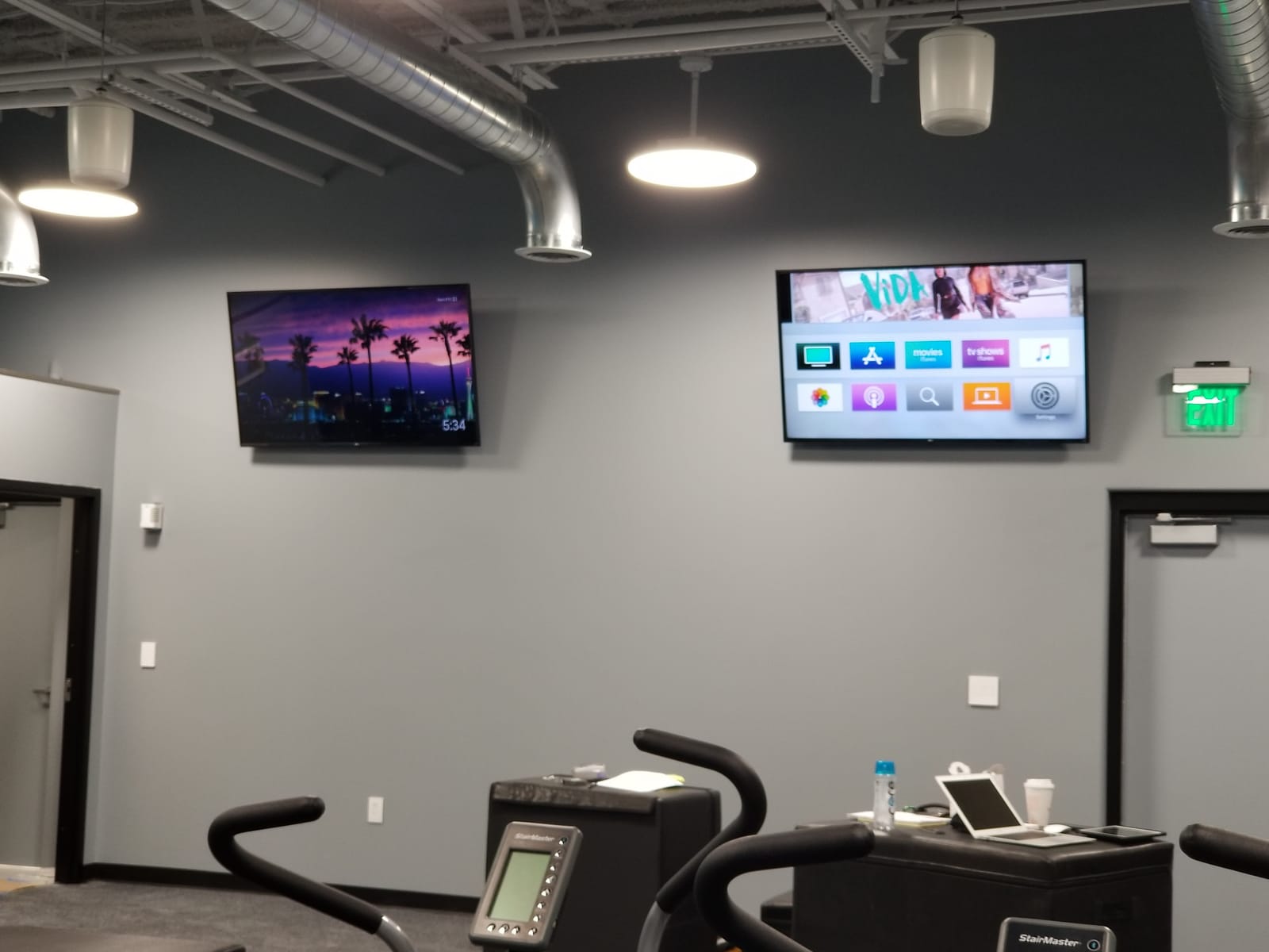 Gymnasium AV install, additional view