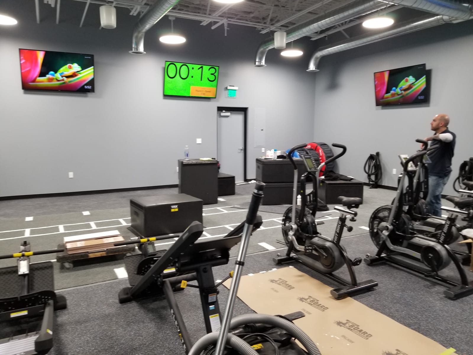 Gymnasium AV install, additional view